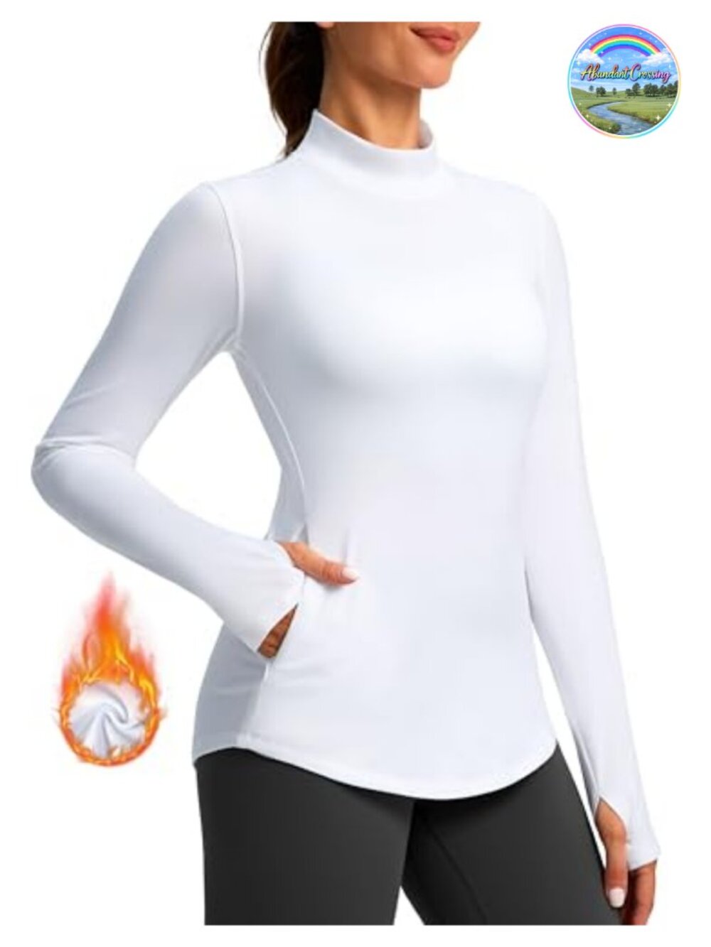 Thermal Fleece Lined Shirt with Zip Pocket Mock Neck Long Sleeve